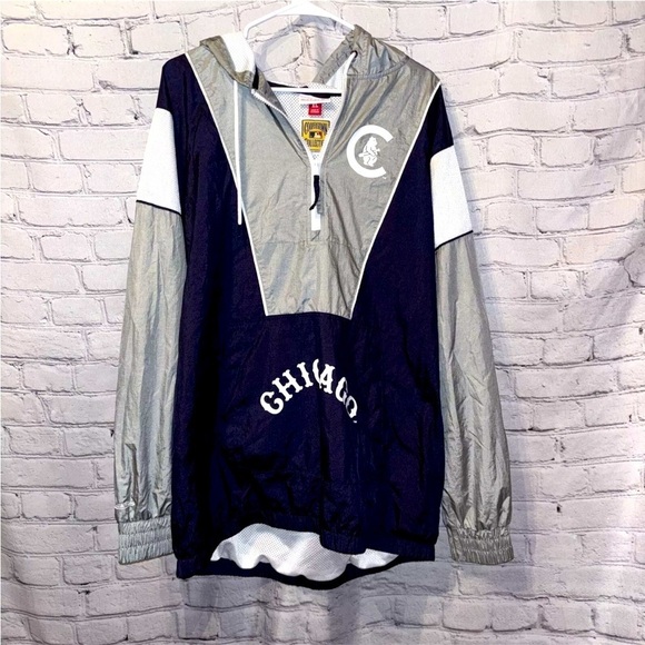 Mitchell & Ness Other - Chicago Cubs Mens Mitchell And Ness Navy Highlight Reel Windbreaker Half Zip XL